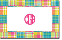 Boatman Geller Laminated Placemat - Madras Patch Bright