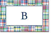 Boatman Geller Laminated Placemat - Madras Patch Blue