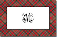 Boatman Geller Laminated Placemat - Plaid Red