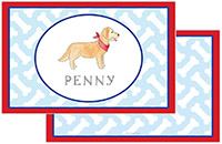 Laminated Placemats by Kelly Hughes Designs (Create-Your-Own Furry Friends Red/Blue)