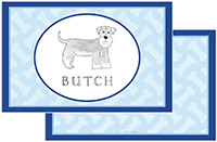 Laminated Placemats by Kelly Hughes Designs (Create-Your-Own Furry Friends Blue)