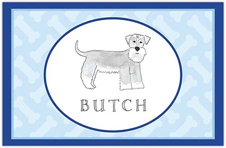Laminated Placemats by Kelly Hughes Designs (Create-Your-Own Furry Friends Blue)