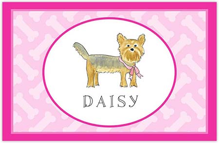 Laminated Placemats by Kelly Hughes Designs (Create-Your-Own Furry Friends Pink)