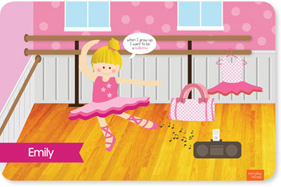 Spark & Spark Laminated Placemats - Ballerina Studio (Blonde Girl)