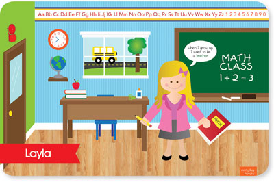 Spark & Spark Laminated Placemats - Learning Time (Blonde Girl)