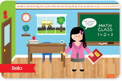 Spark & Spark Laminated Placemats - Learning Time (Black Hair Girl)