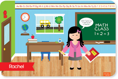 Spark & Spark Laminated Placemats - Learning Time (Asian Girl)