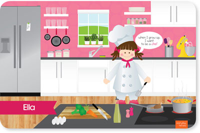 Spark & Spark Laminated Placemats - A Chef's Taste (Brunette Girl) Spark & Spark Laminated Placemats - A Chef's Taste (Brunette Girl)