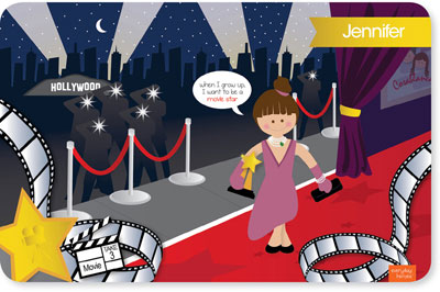 Spark & Spark Laminated Placemats - In The Spotlight (Brunette Girl) Spark & Spark Laminated Placemats - In The Spotlight (Brunette Girl)