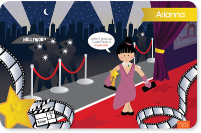 Spark & Spark Laminated Placemats - In The Spotlight (Black Hair Girl) Spark & Spark Laminated Placemats - In The Spotlight (Black Hair Girl)