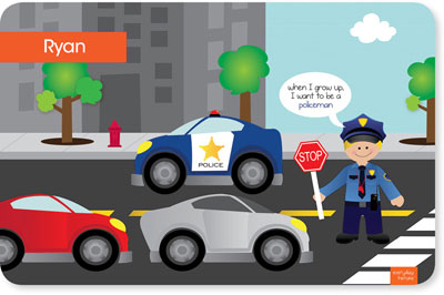 Spark & Spark Laminated Placemats - Police On Duty (Blonde Boy)