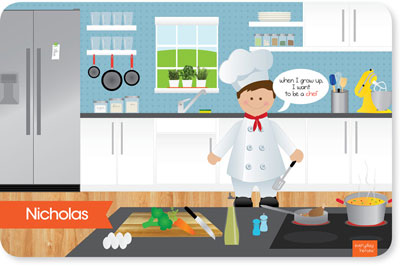 Spark & Spark Laminated Placemats - A Chef's Taste (Brunette Boy) Spark & Spark Laminated Placemats - A Chef's Taste (Brunette Boy)