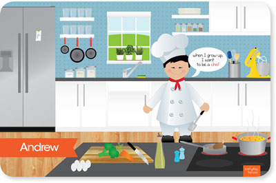 Spark & Spark Laminated Placemats - A Chef's Taste (Asian Boy) Spark & Spark Laminated Placemats - A Chef's Taste (Asian Boy)