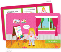 Spark & Spark Laminated Placemats - Artist At Work (Blonde Girl)