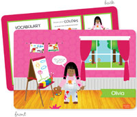 Spark & Spark Laminated Placemats - Artist At Work (African-American Girl)