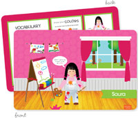 Spark & Spark Laminated Placemats - Artist At Work (Asian Girl)