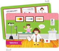 Spark & Spark Laminated Placemats - Doctor's Visit (Brunette Girl)