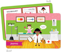 Spark & Spark Laminated Placemats - Doctor's Visit (African-American Girl)