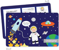 Spark & Spark Laminated Placemats - Fly To The Moon (Blonde Boy)