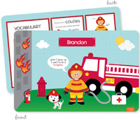 Spark & Spark Laminated Placemats - Call A Firefighter (Blonde Boy)