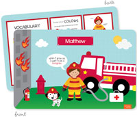 Spark & Spark Laminated Placemats - Call A Firefighter (Brunette Boy)