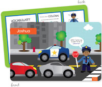 Spark & Spark Laminated Placemats - Police On Duty (African-American Boy)