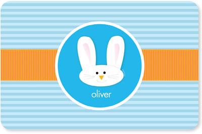 Spark & Spark Laminated Placemats - Smiley Bunny (Blue)