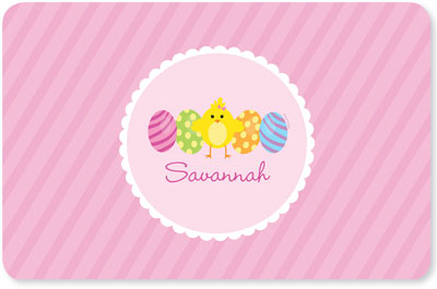 Spark & Spark Laminated Placemats - Easter Chick (Pink)