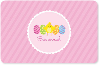 Spark & Spark Laminated Placemats - Easter Chick (Pink)