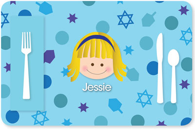 Spark & Spark Laminated Placemats - Hanukkah Joy (Girl)