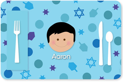 Spark & Spark Laminated Placemats - Hanukkah Joy (Boy)