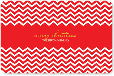 Spark & Spark Laminated Placemats - Fancy Zig Zags (Red)