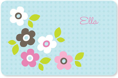 Spark & Spark Laminated Placemats - Preppy Flowers (Blue)