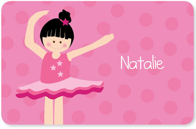 Spark & Spark Laminated Placemats - Love For Ballet (Black Hair)