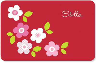 Spark & Spark Laminated Placemats - Preppy Flowers (Red)