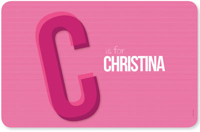 Spark & Spark Laminated Placemats - Double Initial (Pink) Spark & Spark Laminated Placemats - Double Initial (Pink)