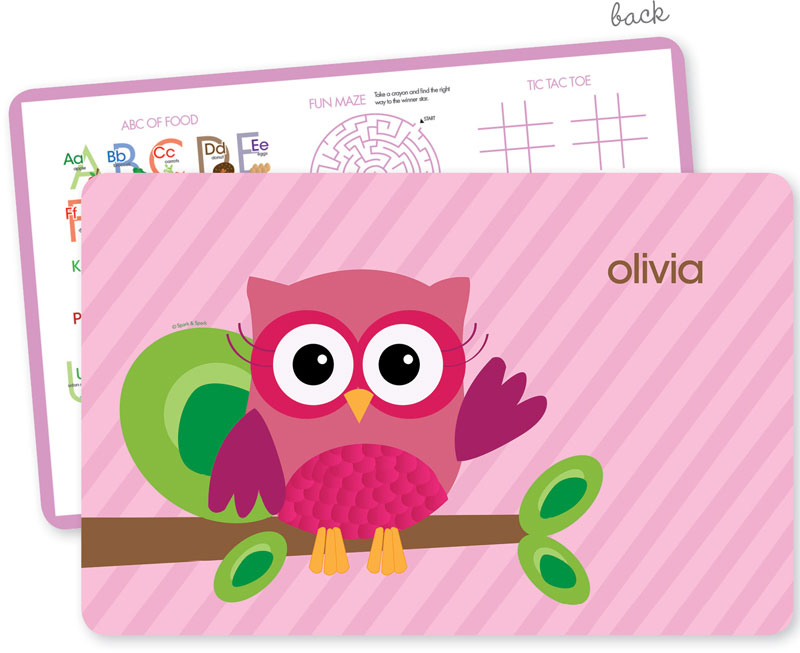 Spark & Spark Laminated Placemats - Owl Be Yours (Girl)