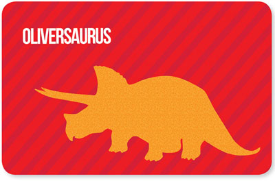 Spark & Spark Laminated Placemats - Dino And Me (Red)