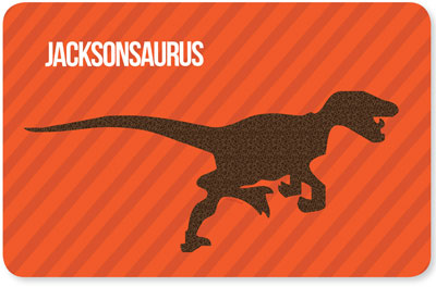 Spark & Spark Laminated Placemats - Dino And Me (Orange)
