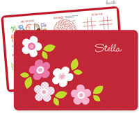 Spark & Spark Laminated Placemats - Preppy Flowers (Red)