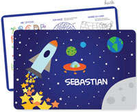 Spark & Spark Laminated Placemats - Rocket Launch