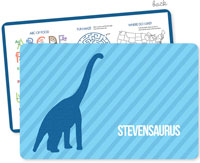 Spark & Spark Laminated Placemats - Dino And Me (Blue)