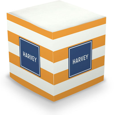 Create-Your-Own Sticky Memo Cubes by Boatman Geller (Awning Stripe) Create-Your-Own Sticky Memo Cubes by Boatman Geller (Awning Stripe)