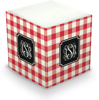 Create-Your-Own Sticky Memo Cubes by Boatman Geller (Classic Check)