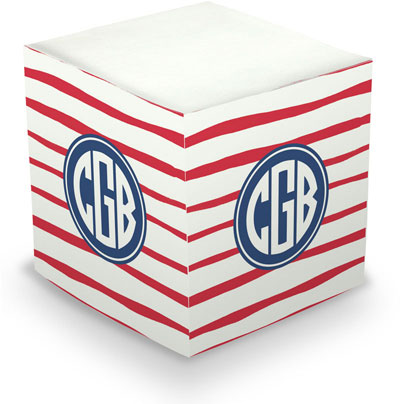 Create-Your-Own Sticky Memo Cubes by Boatman Geller (Brush Stripe)