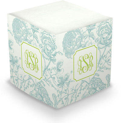 Boatman Geller - Create-Your-Own Sticky Memo Cubes (Floral Toile)