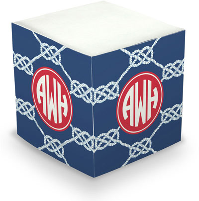 Sticky Memo Cubes by Boatman Geller - Nautical Knot Navy (675 Self-Stick Notes) Sticky Memo Cubes by Boatman Geller - Nautical Knot Navy (675 Self-Stick Notes)