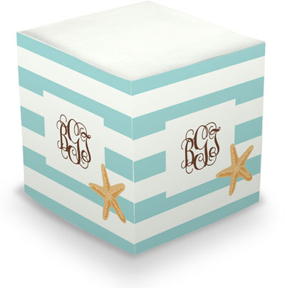 Sticky Memo Cubes by Boatman Geller - Stripe Starfish (675 Self-Stick Notes) Sticky Memo Cubes by Boatman Geller - Stripe Starfish (675 Self-Stick Notes)