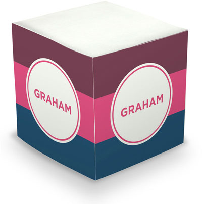 Sticky Memo Cubes by Chatsworth - Great Gifts Stripe Plum Hot Pink & Liberty (675 Self-Stick Notes) Sticky Memo Cubes by Chatsworth - Great Gifts Stripe Plum Hot Pink & Liberty (675 Self-Stick Notes)