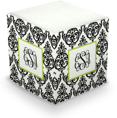 Sticky Memo Cubes by Boatman Geller - Madison Damask White & Black (675 Self-Stick Notes) Sticky Memo Cubes by Boatman Geller - Madison Damask White & Black (675 Self-Stick Notes)